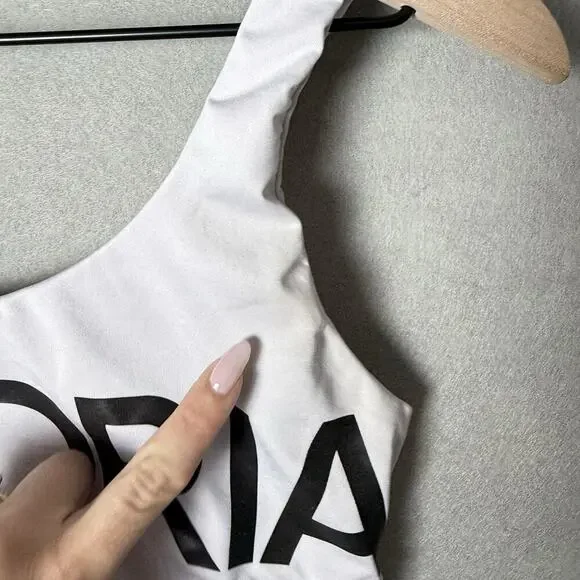 Victoria Secret Sport Black and White Graphic Sports Bra Bralette Size M - Picture 11 of 11